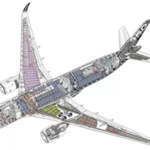 Popular Themes Canvas Print Collection: Airbus Cutaway