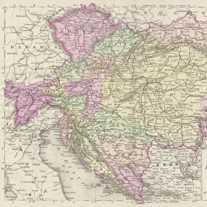 Maps and Charts Canvas Print Collection: Bosnia and Herzegovina