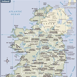 Maps and Charts Mouse Mat Collection: Ireland