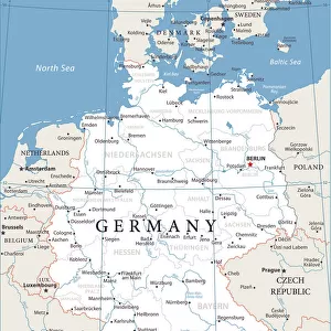 Maps and Charts Mouse Mat Collection: Germany
