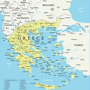 Maps and Charts Mouse Mat Collection: Greece