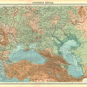 Maps and Charts Framed Print Collection: Kazakhstan