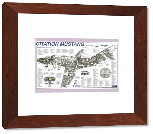 Cessna Citation Mustang Cutaway Poster