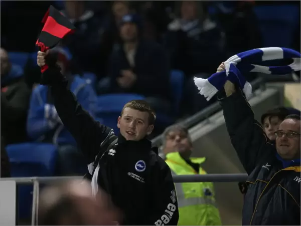 Passionate Albion Fans: A Moment of Pride at the American Express Community Stadium (January 2015) - Brighton & Hove Albion vs Ipswich Town