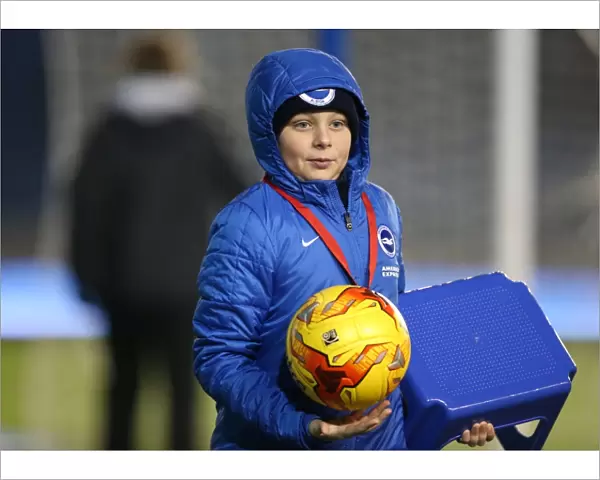 Brighton & Hove Albion: Ballboy in Action during Ipswich Town Match, American Express Community Stadium, 2015