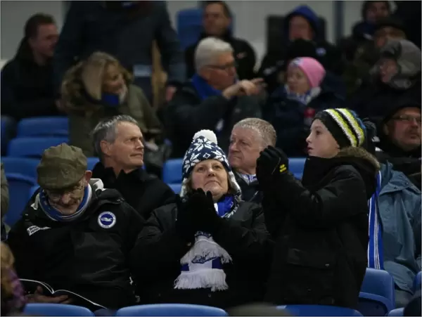 Passionate Albion Fans: A Moment of Pride at the American Express Community Stadium (January 2015) - Brighton and Hove Albion vs Ipswich Town