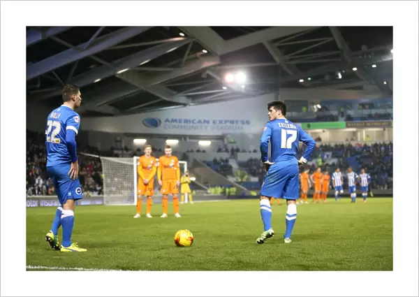 Tense Set Piece: Brighton and Hove Albion vs Ipswich Town, Sky Bet Championship, January 2015