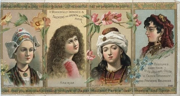 Patent medicine label for unnamed womens hair tonic which r