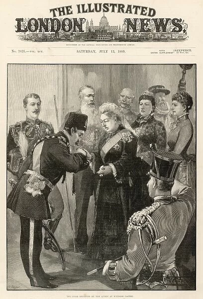 The Shah received by Queen Victoria at Windsor Castle