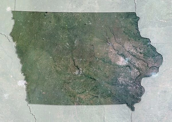 Iowa, USA, satellite image