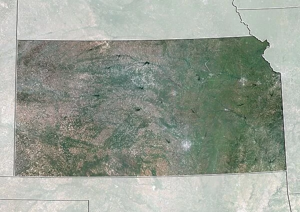 Kansas, USA, satellite image