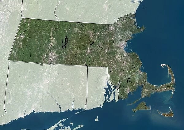 Massachusetts, USA, satellite image