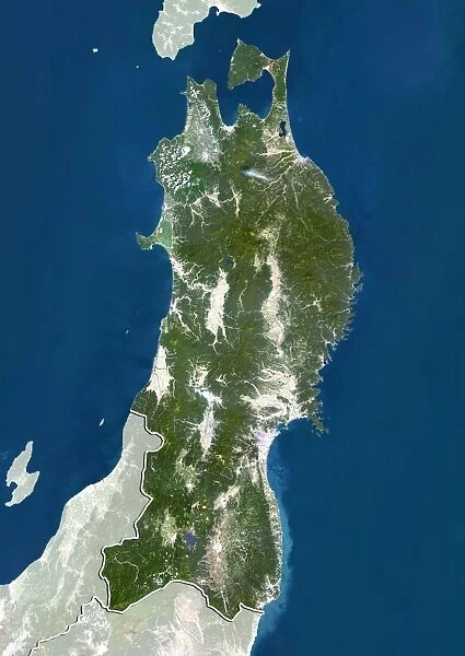 Tohoku, Japan, satellite image