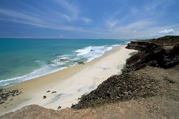 View of the beaches from plateau, Pipa, Natal, Rio Grande do Norte state