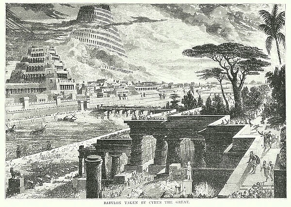 Babylon taken by Cyrus the Great (engraving)