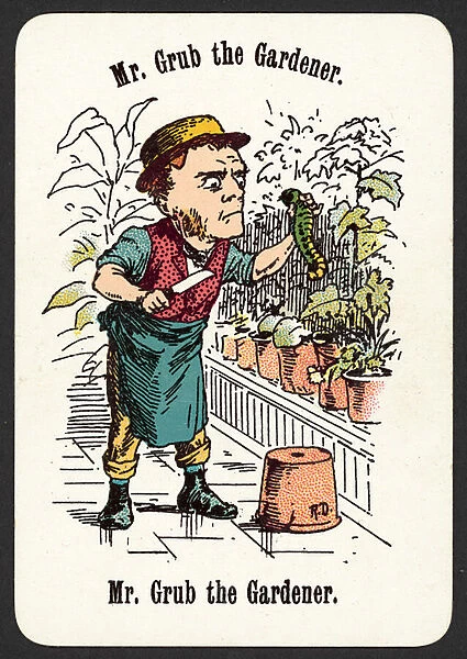 Mr Grub The Gardener (colour litho)