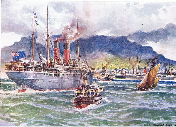 Transports in Table Bay during the South African War, illustration from