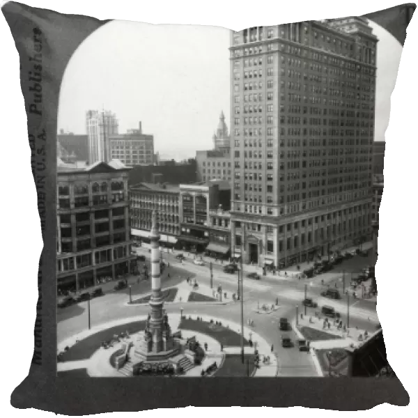 NEW YORK: BUFFALO, c1930. View of Lafayette Square and the Liberty Building