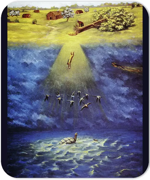 IROQUOIS CREATION MYTH. Sky Woman. A depiction of the Iroquois creation myth