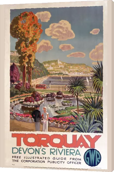 Torquay, Devons Riviera, GWR poster, 1930s