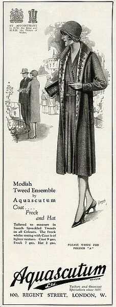 Advert for Aquascutum womens coats 1930 Our beautiful pictures are