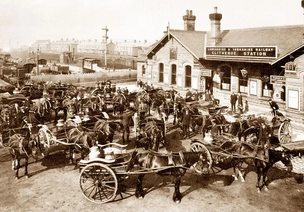 Clitheroe Railway Station Victorian period available as Framed Prints ...