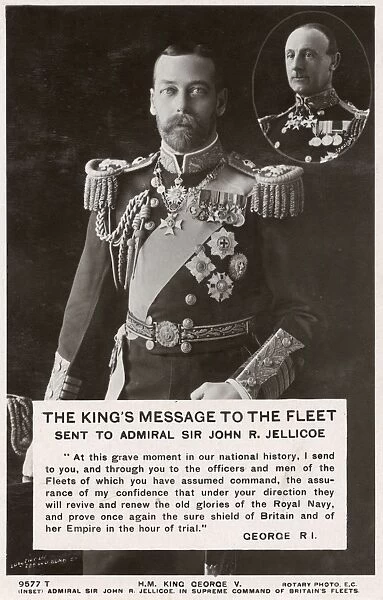 King George Vs message to the Fleet WW1 available as Framed Prints ...