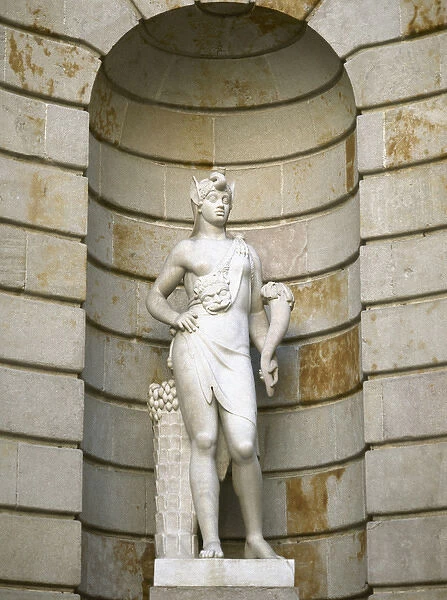 Spain. Barcelona. Statue of the Llotja representing Africa w