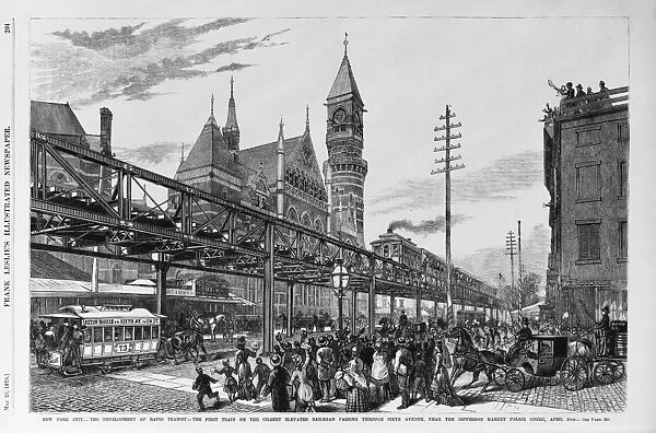 Elevated railway, New York, USA, artwork