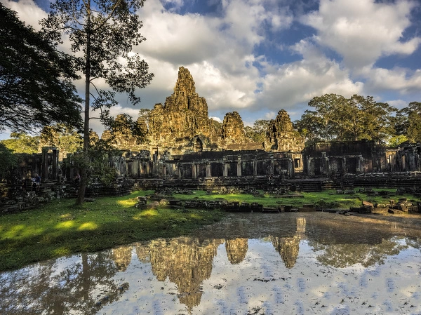 Asia; Cambodia; Angkor Watt; Siem Reap; Sunrise reflections at Angkor Wat