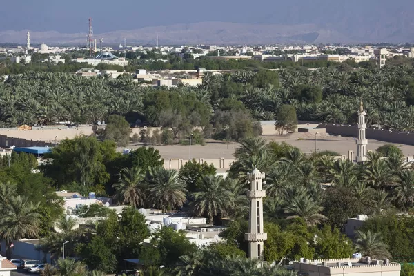 Uae Al Ain Elevated View Of Town And The Al Ain Oasis Photos Framed Prints