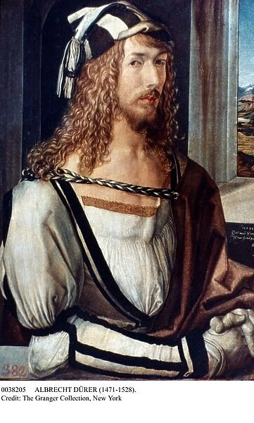 ALBRECHT D┼ôRER (1471-1528). German painter and engraver. Self-portrait. Oil on wood, 1498