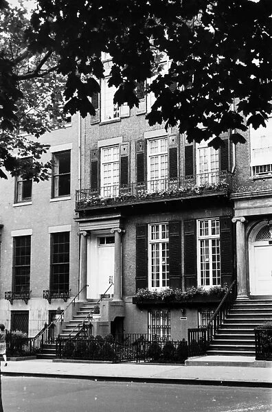WASHINGTON SQUARE, c1964. A town house on the north side of Washington Square in New York City
