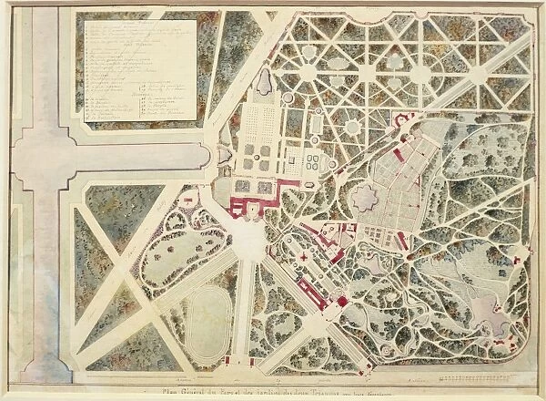 Plan Of Trianon Park And Gardens Chateau De Versailles 9504319