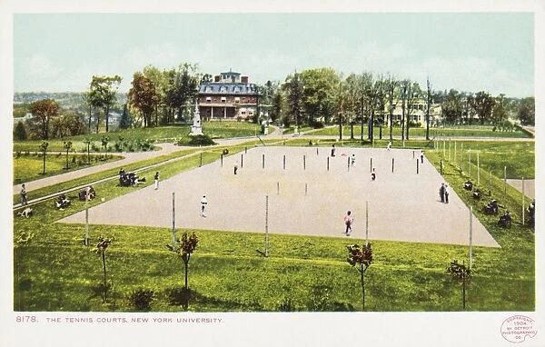 The Tennis Courts, New York University Postcard. 1904, The Tennis Courts, New York University Postcard