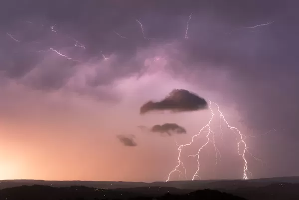 Summer Sunset Lightning