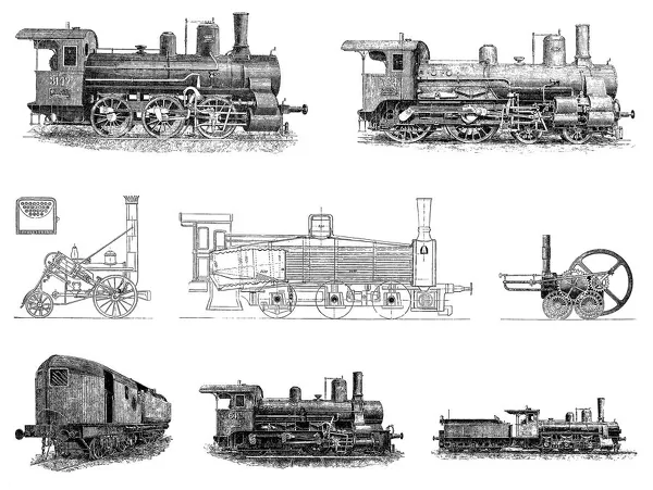 Locomotive set available as Framed Prints, Photos, Wall Art and Photo Gifts