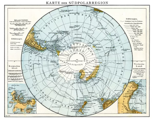 Map of South Polar region 1896 Our beautiful Wall Art and Photo Gifts ...