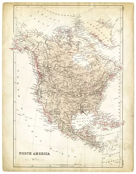 North America map 1878 Our beautiful Wall Art and Photo Gifts include ...