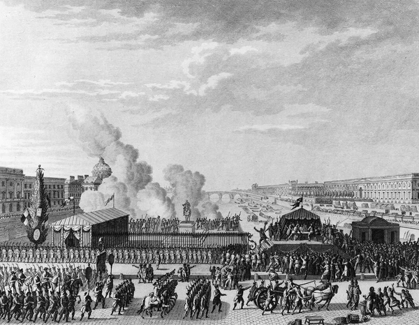 French Revolution: Volunteers at Pont Neuf in Paris