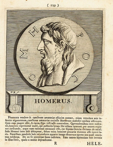 Homer, Greek poet, author of the Iliad and the Odyssey