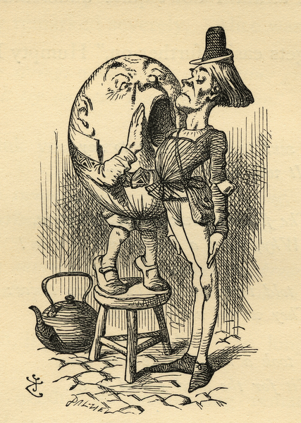 Humpty Dumpty, illustration from Through the Looking Glass