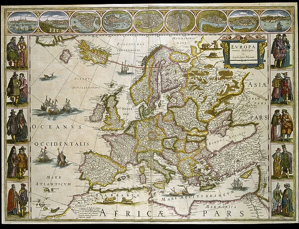 Map of Europe. (engraving, 1638)