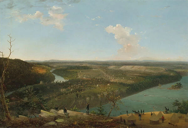 Maryland Heights: Siege of Harpers Ferry, 1863 (oil on canvas)
