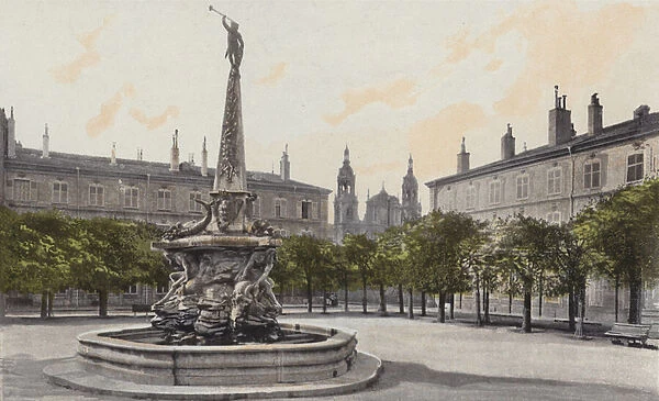 Nancy, Fontaine et Place d Alliance (colour photo)