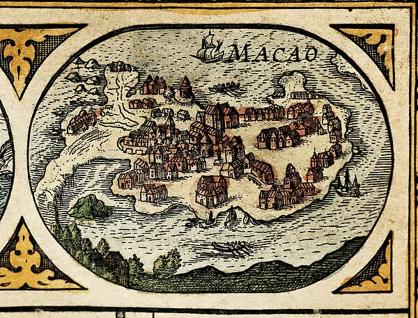 Representation de Macao, detail in Le Theatre du monde, 1645