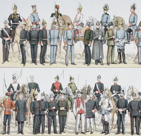 German Army And Cavalry Uniforms At The Turn Of The 20Th