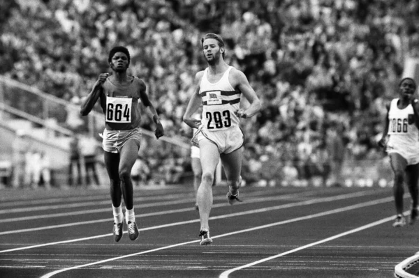 Bruce Ijirighwo and David Jenkins in the 400 metre race during the 1972 Olympic Games in