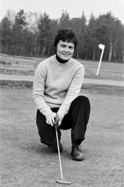 Female golfers during a practise round at the Berkshire Golf Club