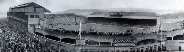 Hampden Park 1951 packed terracing crowds outside North stand